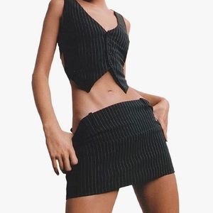 2 piece vest skirt set